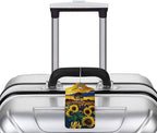 2-Pcs Beautiful Sunflower Leather Luggage Tags - Image 6