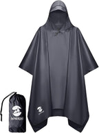 SaphiRose Hooded Rain Poncho Waterproof Raincoat Jacket by SaphiRose