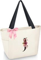 Vavabox Tote Bag, A-Z Initial Monogrammed Waterproof Tote Bag, Bridesmaid Gifts by Vavabox