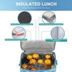iknoe Large Foldable Cooler Bag, 8.5L Insulated Lunch Bag, Leakproof Lunch - Image 6
