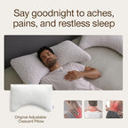 Coop Home Goods Original Crescent Adjustable Pillow, Queen Bed Pillows - Image 4