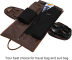 Leather Garment Bag for Travel, Modoker Carry On Suit Carrier Travel Bag - Image 6