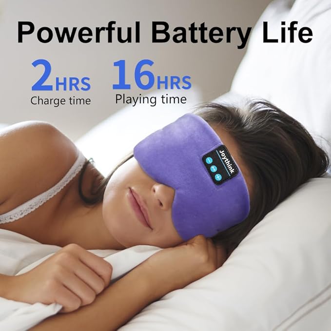 Joythink Sleep Headphones Bluetooth Sleep Mask Silk Headband Earphones - Image 3