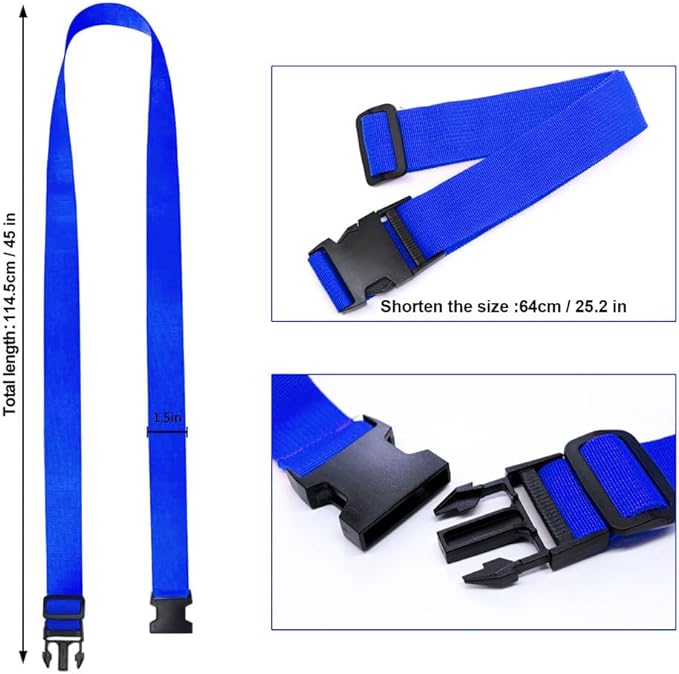 2Pack Luggag Straps for Carry On Bag, Adjustable Suitcase Belt Add Bag Travel - Image 3