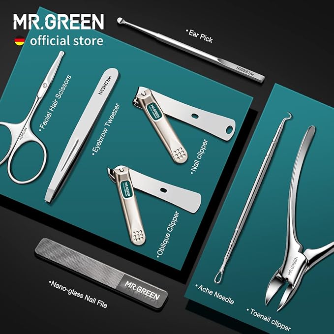 MR.GREEN Manicure Sets Pedicure Kits Stainless Steel Nail Clipper Personal Care - Image 3