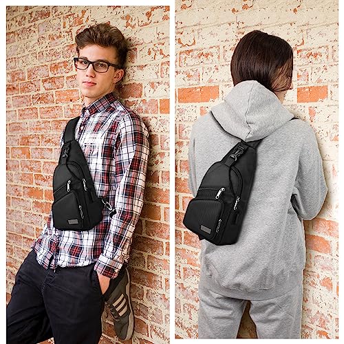 Sling Bag for Men (Black / Small)