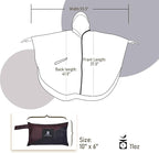 SaphiRose Rain Poncho Jacket Coat Hooded - Image 7