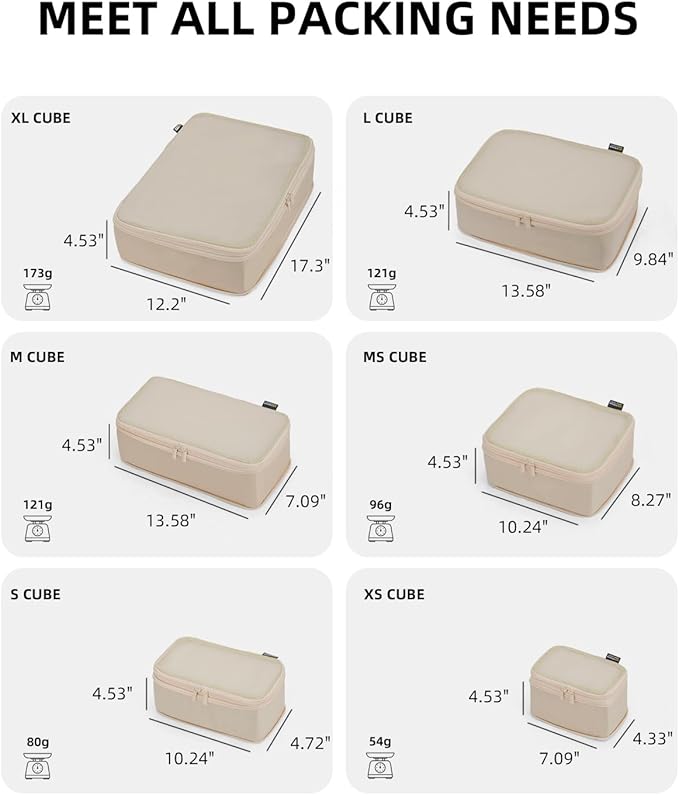 6 Set Compression Packing Cubes - Image 4
