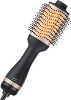 Hot Air Brush Blow Dryer in One, 4-in-1 Ionic Hair Dryer and Styler Volumizer with 3.2" Oval Barrel, 33000RPM High-Speed Motor, Hot Air Straightener Brush, All Hair Types KNS-M8