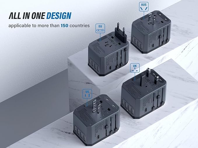 EPICKA Universal Travel Adapter, European Travel Plug Adapter - Image 4