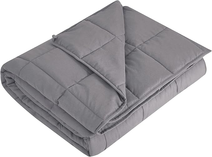 L'AGRATY Weighted Blanket Kids- 40"x60" 7lbs Cooling Breathable Heavy Blanket by LAGRATY