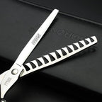 Professional Japanese Hair Scissors - 440C Stainless Steel/Rose Razor Edge (6-Inch, 3-Piece Set) with Gift Scissor Bag