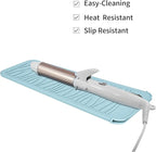 Silicone Heat Resistant Mat Pouch for Hair Styling Tools, 1 Pack, Grey, Silicone, Flat, Dry Hair, 11 x 5.3 inches, 55 grams, 480 degrees Fahrenheit, Includes Silicone Heater Surface