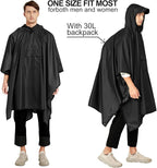 salamra Hooded Rain Poncho Waterproof Raincoat Jacket - Image 5