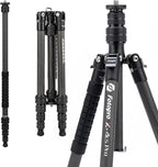 Fotopro 59” Carbon Fiber Travel Tripod, 2 in 1 Lightweight Monopod Tripods by Fotopro