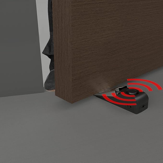 4 Packs Upgraded Door Stop Alarm Portable Wedge Door Stoppers Security Alarm - Image 2