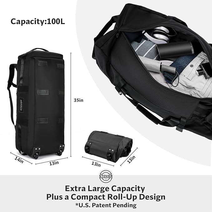 STOVER 100L Rolling Duffel Bag - Image 2