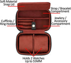 ROTHWELL 2 Watch Travel Case Storage Organizer - Image 2