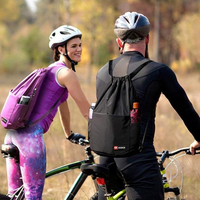 ZOORON Waterproof Drawstring Gym Backpack Bag - Image 7