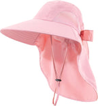 Womens Sun Hat UV Protection, Foldable Waterproof Wide Brim Bucket Hats by DOCVIT