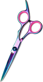 FARRAY Hair Cutting Scissors - Japanese Stainless Steel,Professional 6.5" Razor Edge Barber Shears for Men, Women & Kids Ergonomic design for Salon & Home(Aurora color)