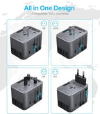 Universal Travel Adapter, VINTAR International Power Adapter - Image 2