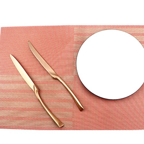 24 Piece Flatware Set (4 / Rose Gold)
