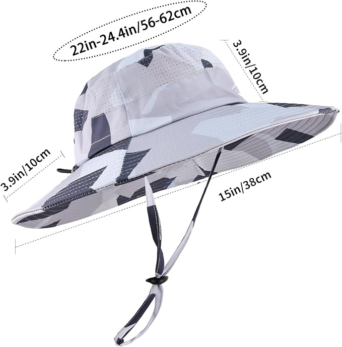 Sun Hats for Men Women Fishing Hat UPF 50+ Breathable Wide Brim Summer UV - Image 4