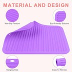 Oversize Silicone Heat Resistant Mat, Professional Hot Hair Tools Mat for Curling Iron, Flat Iron, Hair Straightener, Portable Hot Pad Cover with Velcro for Travel Home Salon(14.2" x 11.0")