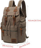 AUGUR High Capacity Canvas Vintage Backpack - Image 2