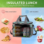 iknoe Large Foldable Cooler Bag, 8.5L Insulated Lunch Bag, Leakproof Lunch - Image 2