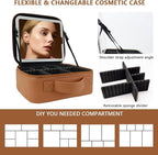 Travel Makeup Bag for Women and Makeup Artists Cosmetic Organizer Large Makeup - Image 2