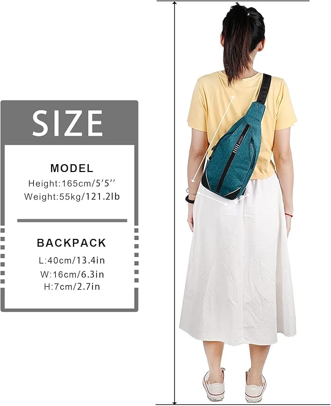 WATERFLY Small Crossbody Sling Backpack Anti Theft Backpack - Image 6