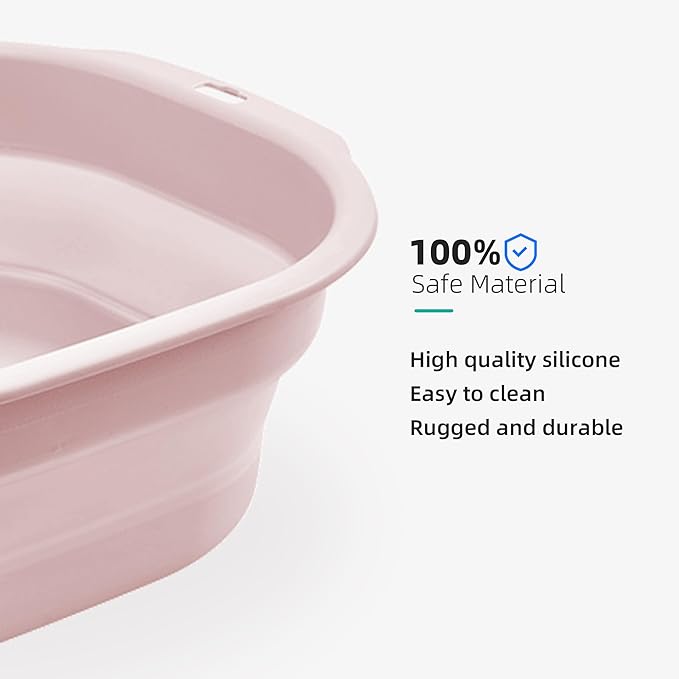 2 Pack Collapsible Wash Basin Set, Foldable Dish Tub, Small Medium Portable Sink - Image 5