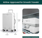 Nobl Travel Carry On Luggage, Noble Zipperless Aluminum Frame PC Hard Shell - Image 4