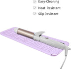 Silicone Heat Resistant Travel Mat for Hair Iron (1 Pack, Pink Mauve, 11 x 5.3 inches)