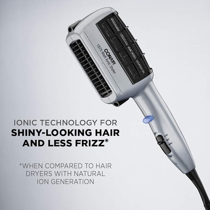 Conair 3-in-1 Styling Hair Dryer, 1875W Hair Dryer with Ionic Technology and 3 Attachments (Pack of 4)