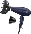 INFINITI PRO CONAIR Hair Dryer with Innovative Diffuser, Enhances Curls and Waves While Reducing Frizz, Dark Blue