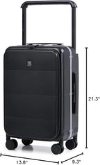 Hanke Top Opening Carry On Luggage, 20 Inch Zipperless Aluminum Frame Wide - Image 10