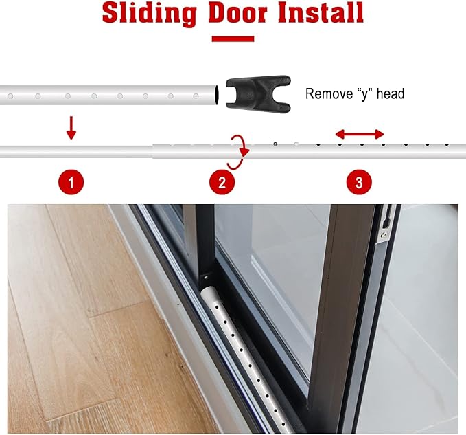 SECURITYMAN 2-in-1 Door Security Bar & Sliding Patio Door Security Bar via - Image 9