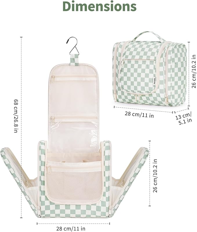 Narwey Hanging Toiletry Bag for Women Travel Makeup Bag Organizer Toiletries - Image 8