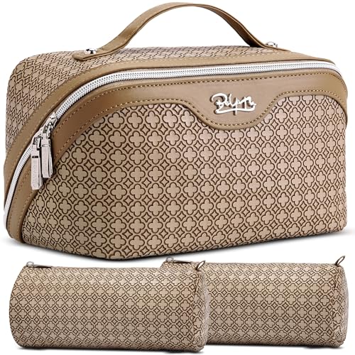 Travel Makeup Bag for Women (M-05Brown)