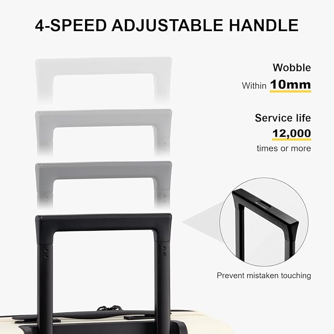LEVEL8 Carry on Suitcase for Women Men, Carry-on Luggage Airline Approved - Image 6