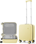 mixi Underseat Carry on Luggage 16 Inch Hardshell PC Suitcase by MIXI