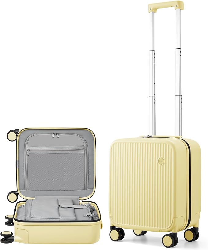 mixi Underseat Carry on Luggage 16 Inch Hardshell PC Suitcase by MIXI