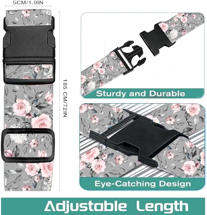 Luggage Straps for Suitcases Travel Belt Accessories, Cute Suitcase Strap - Image 5