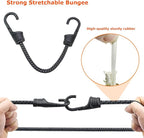 Bungee Cords with Dual Hooks, 12inch 6Pack Mini Bungee Straps 1/3 Inch Strong - Image 2