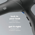Infiniti PRO CONAIR Hair Dryer with Diffuser,Professional AC Motor,Tourmaline Ceramic Technology Blow Dryer,Includes Concentrator and Blowout Brush,Amazon Exclusive,Gray,(Pack of 4)