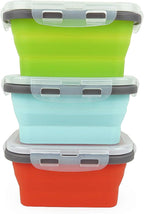 ECOmorning 3 Piece Silicone Food Storage Containers Collapsible Silicone Bowl - Image 3