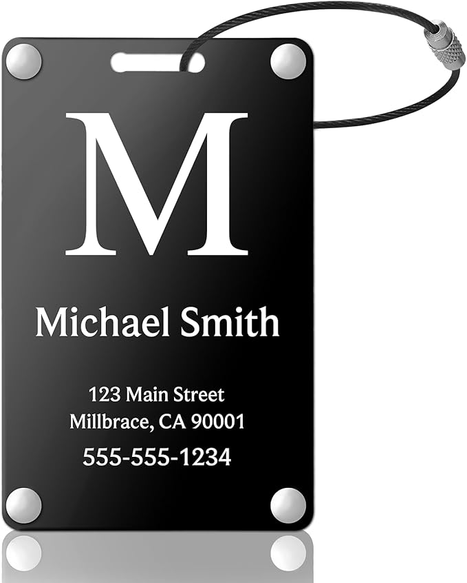 Personalized Luggage Tags: Custom Metal Luggage Tags by Kcule